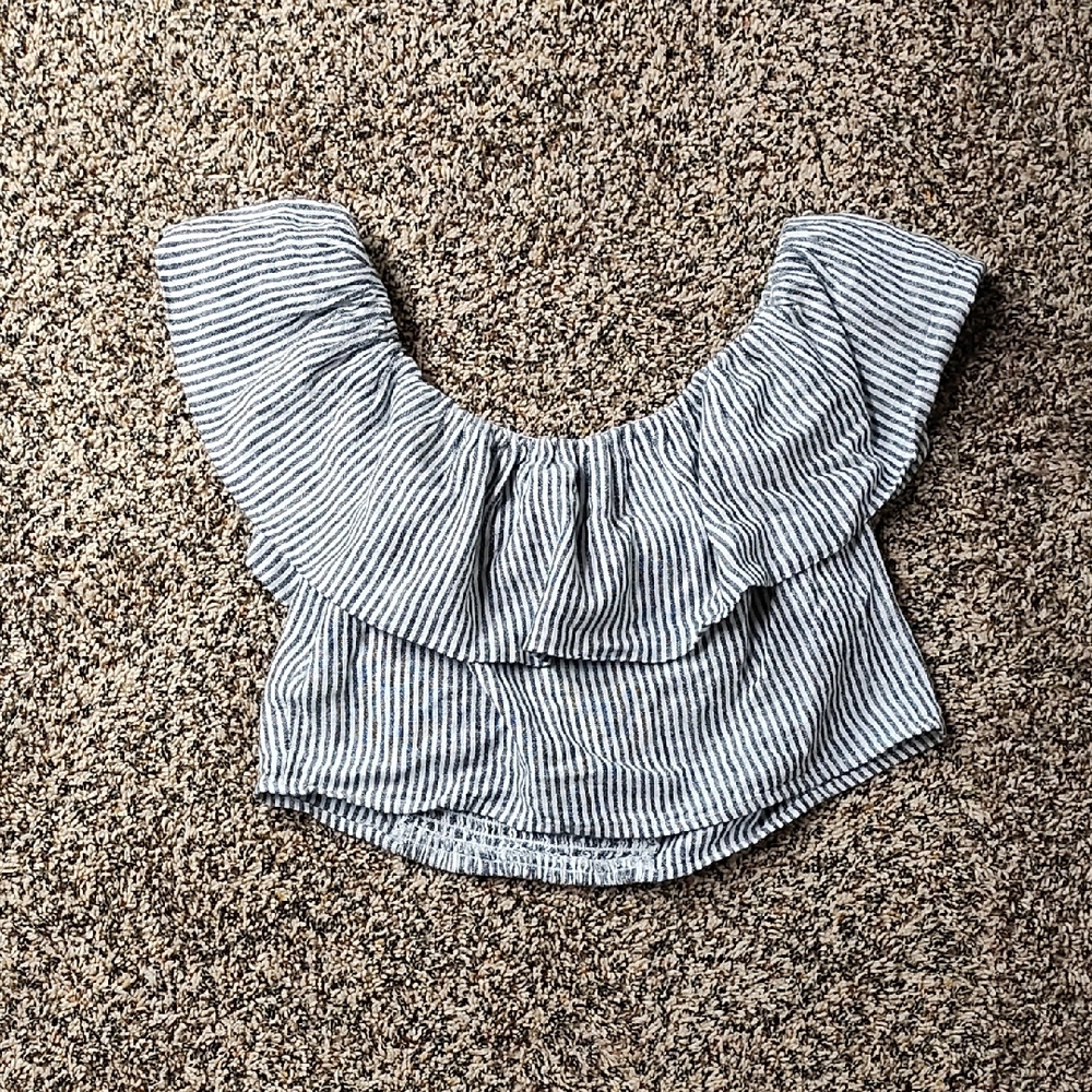 A New Day | Striped Ruffled Women's Top